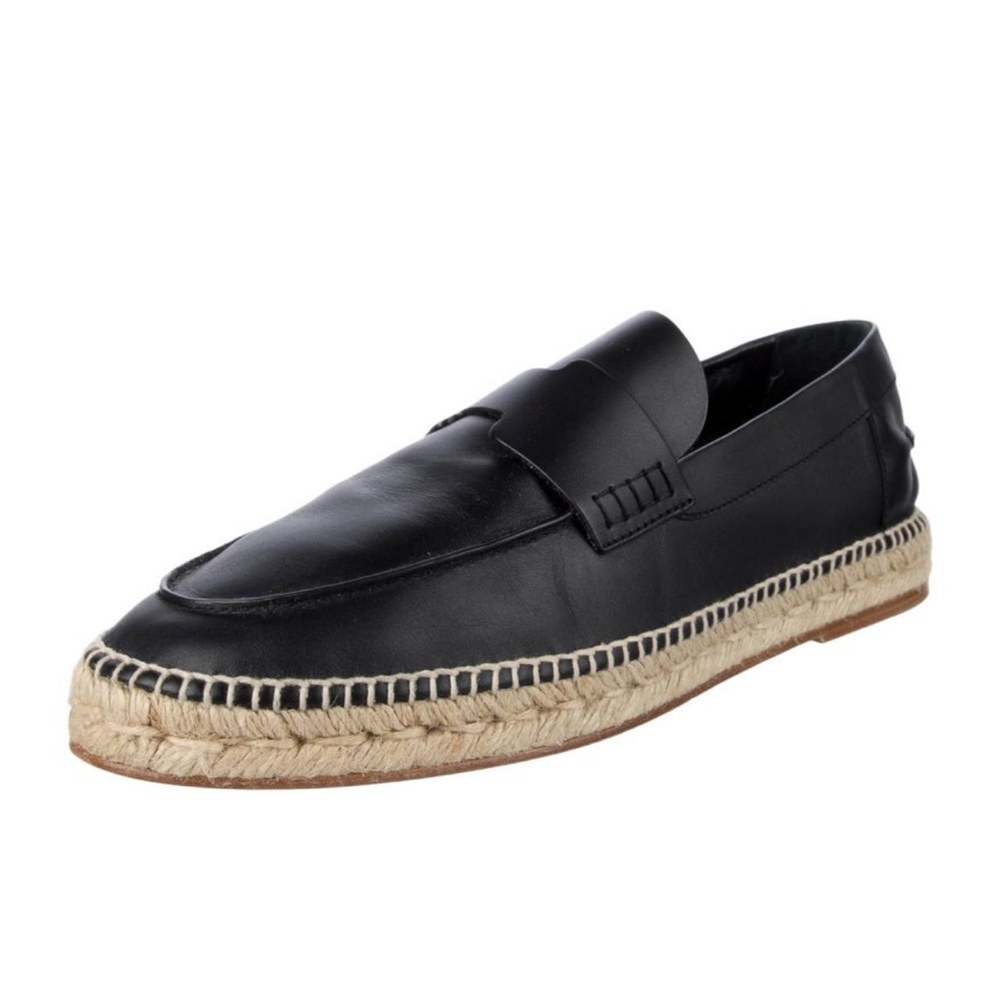 Hermes Black Leather Slip-On Loafers - Picture 3 of 5